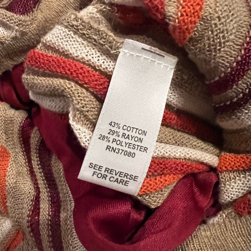 Women’s Cato Long Sleeve Vertically Striped Sweater Dress w/Full Cami Under, SM - Picture 7 of 7